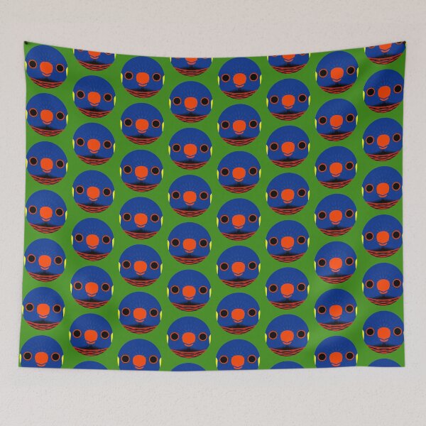 Item preview, The face of a Coconut lorikeet designed and sold by INKOYADO.