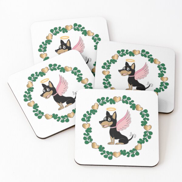 Item preview, Fifi’s Heaven: Mini Pin with Golden Halo designed and sold by Vector Woofs.