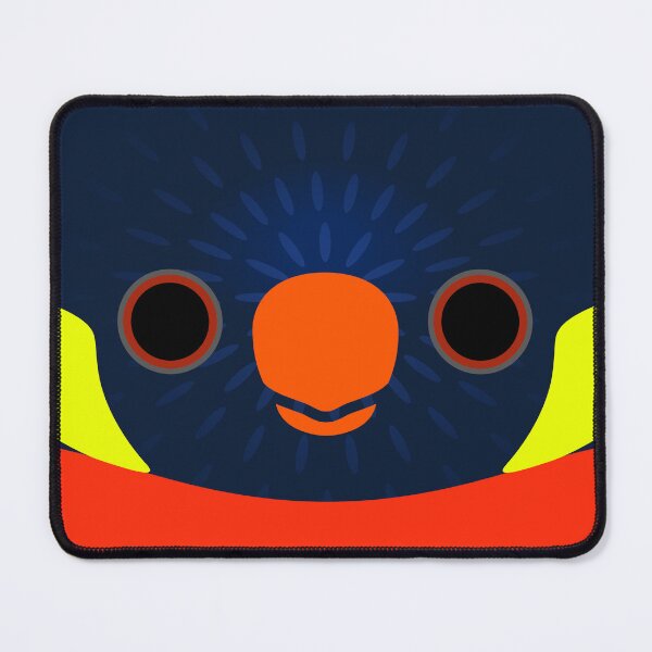 Item preview, The face of a Sunset lorikeet designed and sold by INKOYADO.