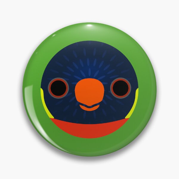 Item preview, The face of a Sunset lorikeet designed and sold by INKOYADO.
