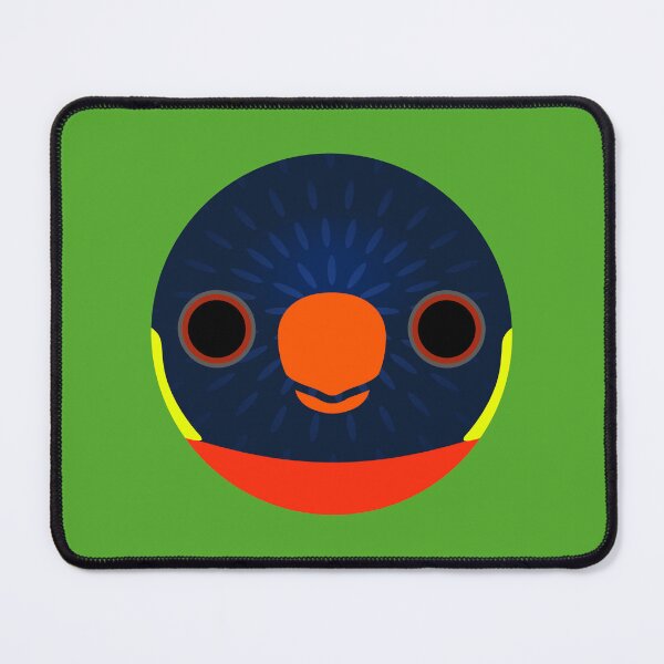 Item preview, The face of a Sunset lorikeet designed and sold by INKOYADO.