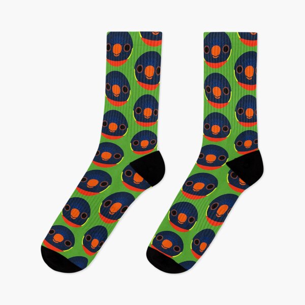 Item preview, The face of a Sunset lorikeet designed and sold by INKOYADO.
