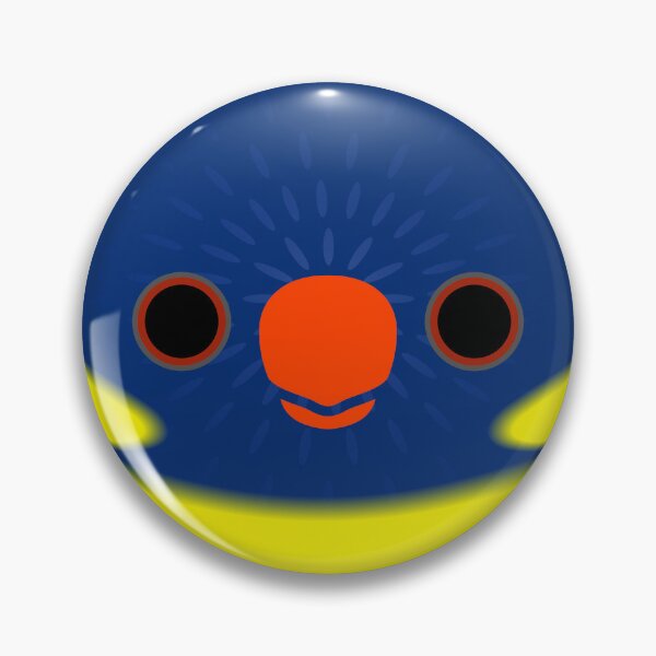 Item preview, The face of a Marigold lorikeet designed and sold by INKOYADO.