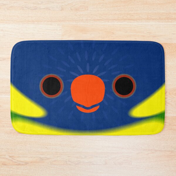 Item preview, The face of a Marigold lorikeet designed and sold by INKOYADO.