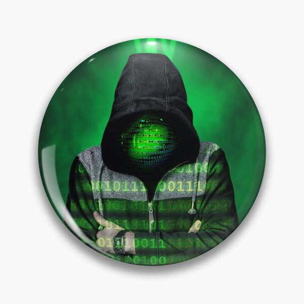 Item preview, Binary Hacker – Cybersecurity Hooded Figure with Binary Code designed and sold by ProDesignByMK.