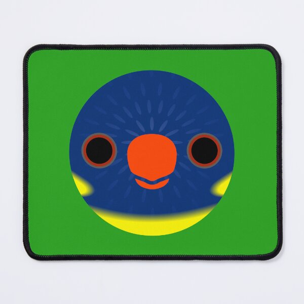 Item preview, The face of a Marigold lorikeet designed and sold by INKOYADO.