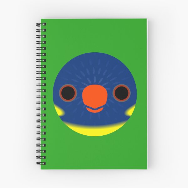Item preview, The face of a Marigold lorikeet designed and sold by INKOYADO.
