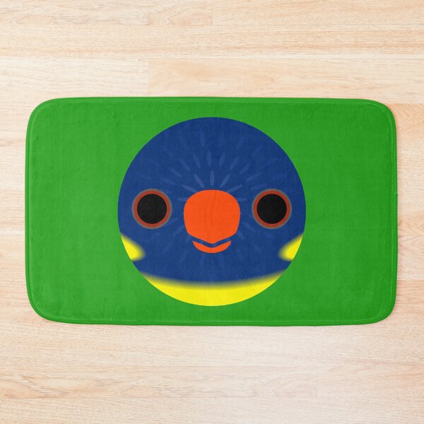 Item preview, The face of a Marigold lorikeet designed and sold by INKOYADO.