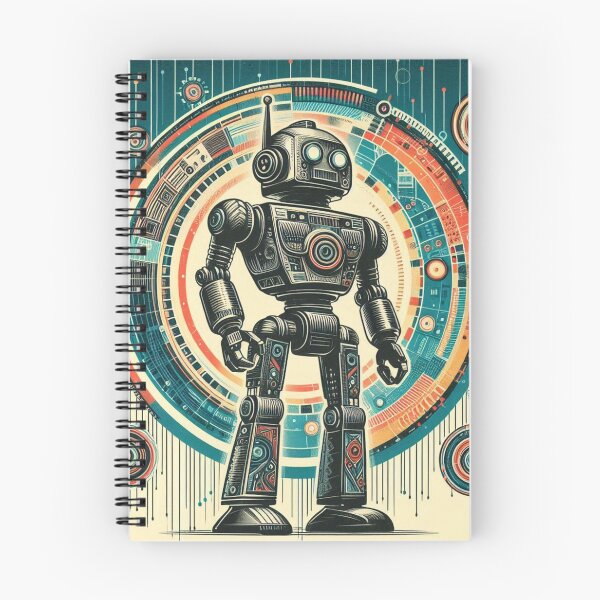 Item preview, Colorful retro robot  designed and sold by Dogandesighn.