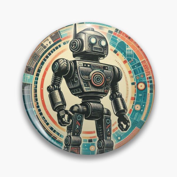 Item preview, Colorful retro robot  designed and sold by Dogandesighn.
