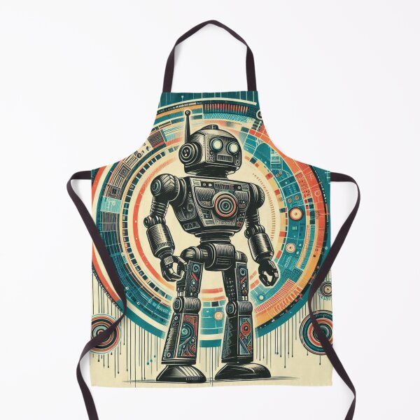 Item preview, Colorful retro robot  designed and sold by Dogandesighn.