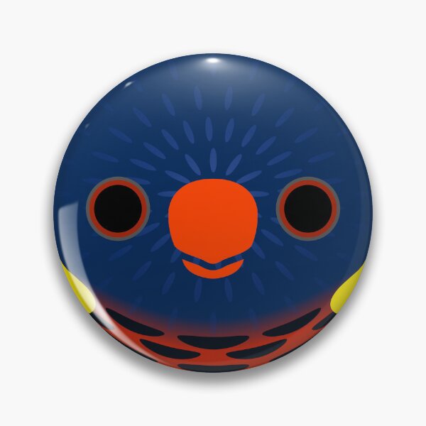 Item preview, The face of a Biak lorikeet designed and sold by INKOYADO.