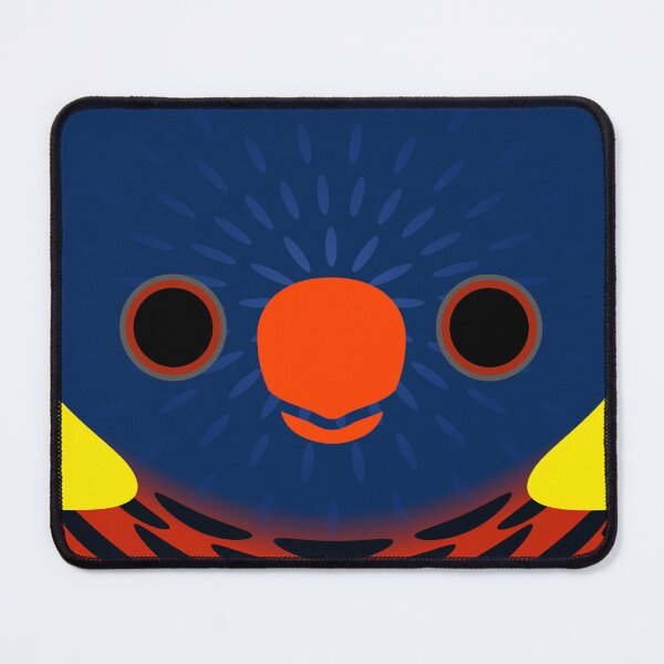 Item preview, The face of a Biak lorikeet designed and sold by INKOYADO.
