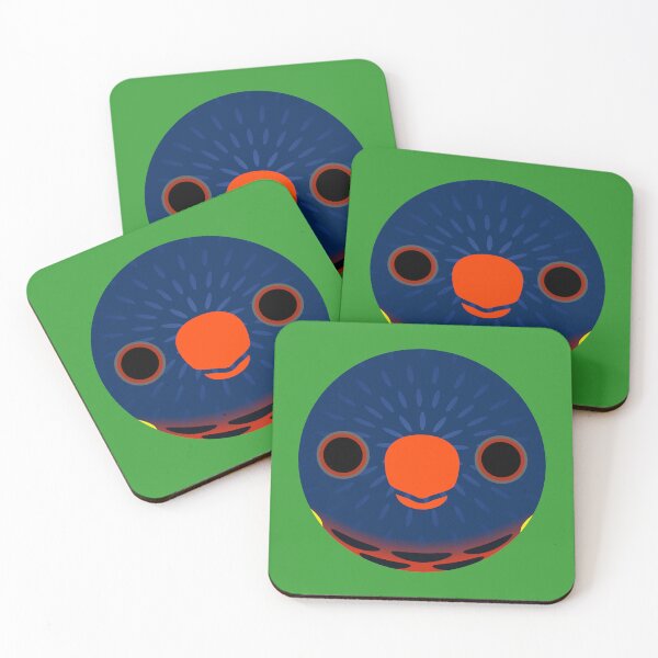 Item preview, The face of a Biak lorikeet designed and sold by INKOYADO.