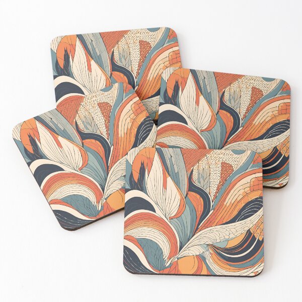 Item preview, Dream Patterns 11 - Terracotta Bloomscape Earthy Abstract Organic Pattern designed and sold by K1ndo.