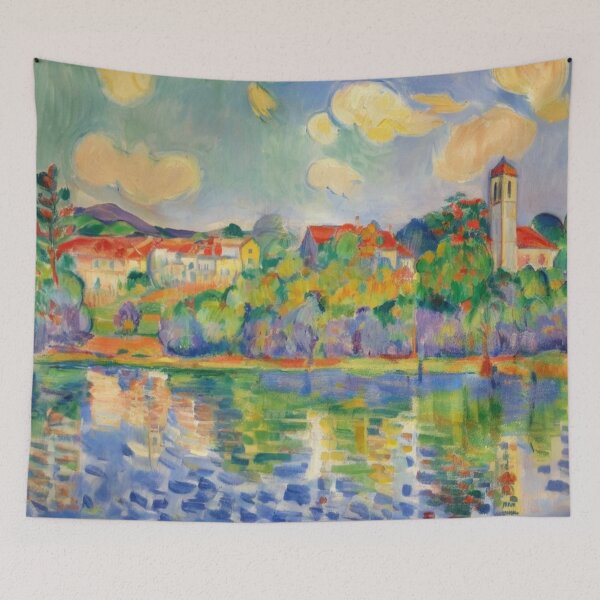 Item preview, Copy of reflections at stoke Gabriel3（watercolour + AI） designed and sold by artsmeow.