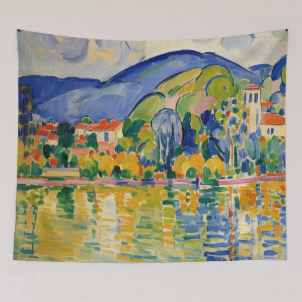 Item preview, reflections at stoke Gabriel2（watercolour + AI） designed and sold by artsmeow.