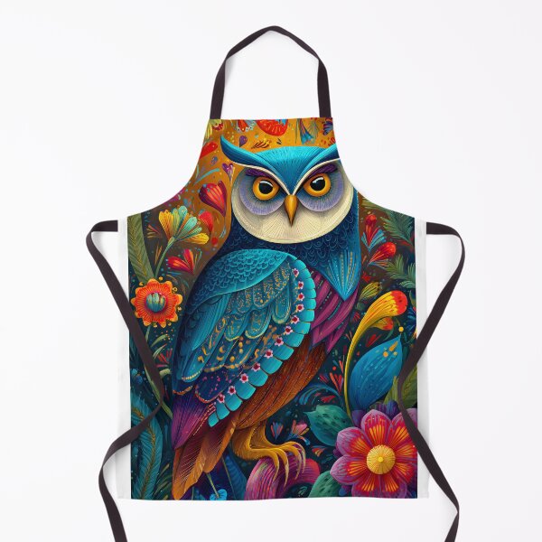Item preview, Vibrant Owl Among Colorful Floral Patterns designed and sold by Artessie.