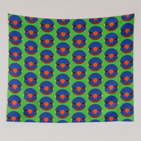 Item preview, The face of a Massena's Lorikeet designed and sold by INKOYADO.