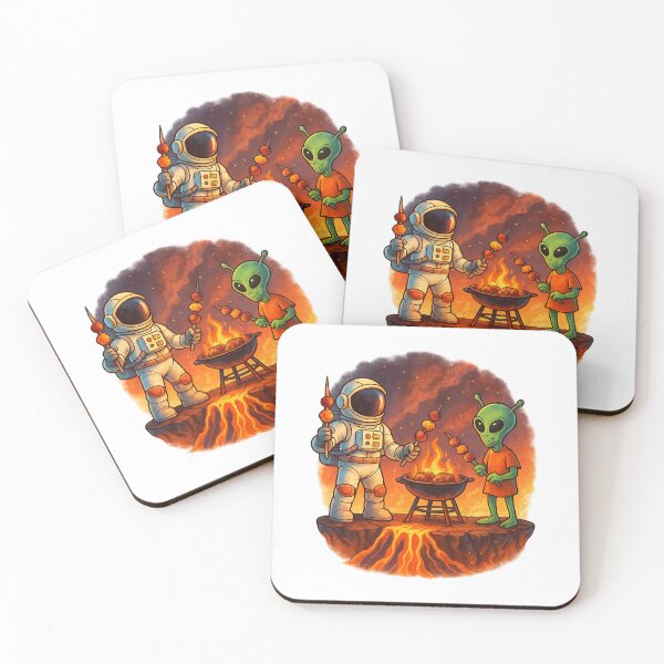 Item preview, Volcanic BBQ: Cosmic Grill Adventure designed and sold by HEERMANArt.