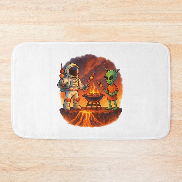 Item preview, Volcanic BBQ: Cosmic Grill Adventure designed and sold by HEERMANArt.