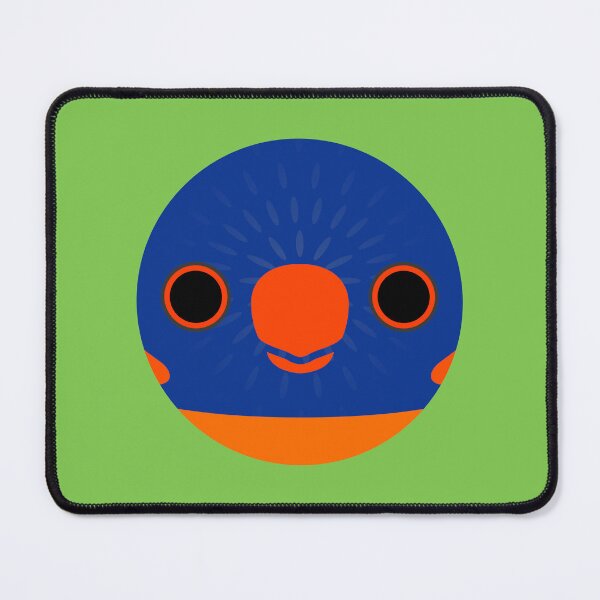 Item preview, The face of a Red-collared lorikeet designed and sold by INKOYADO.