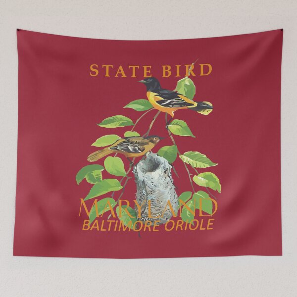 Item preview, Maryland Territory Bird The Icterus galbula designed and sold by taiche.