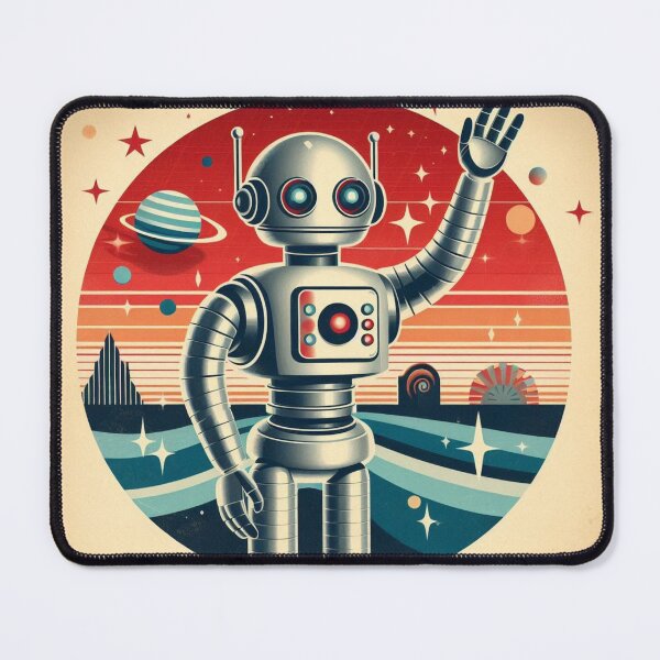 Item preview, Colorful popart style cute robot  designed and sold by Dogandesighn.