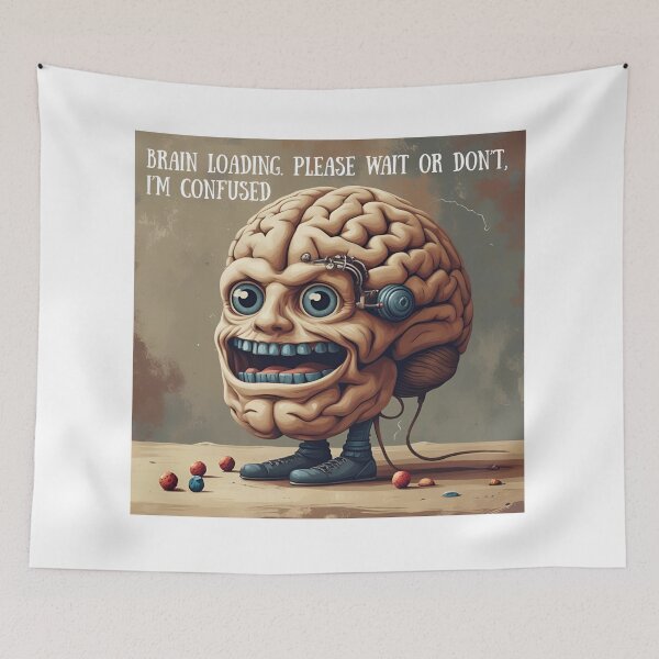 Item preview, Funny Brain Loading Quote T-Shirt – Sarcastic Confused Mood Tee designed and sold by Ditstyle.