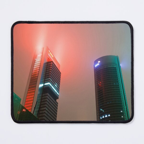 Item preview, Glowing Skyscrapers of Madrid at Night designed and sold by Clavivs.