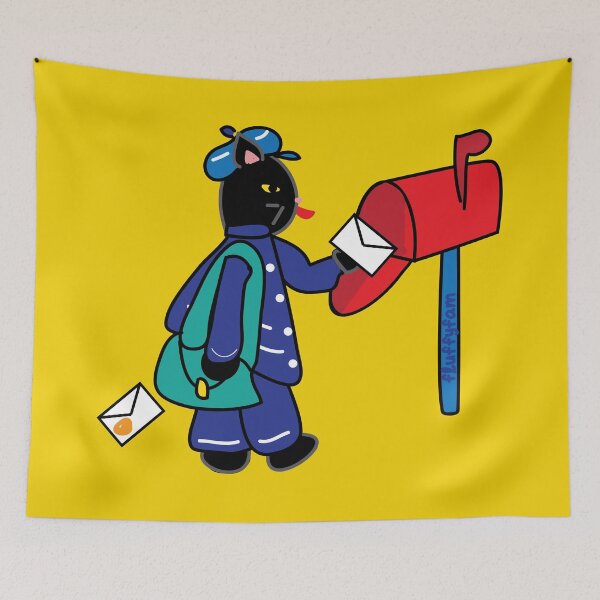 Item preview, Postal worker mail man black cat designed and sold by fluffyfamcraft.