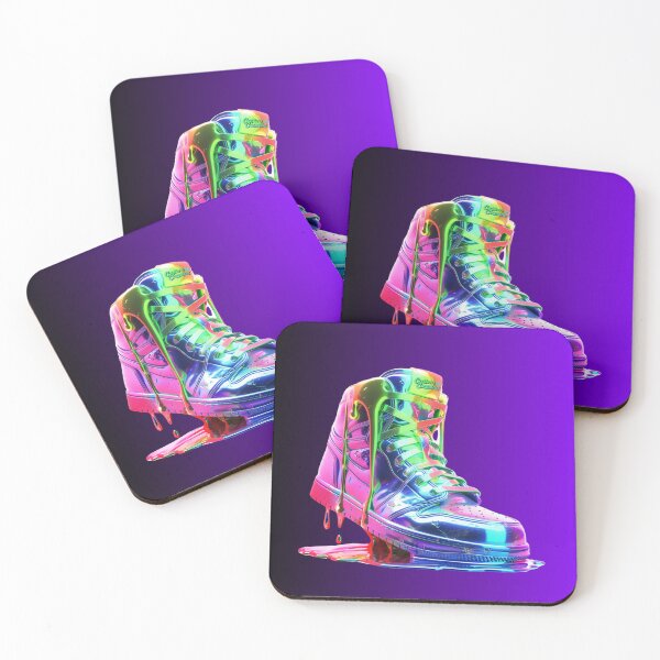 Item preview, Custom Cassettes™ Neon Drip Sneakers – Surreal Streetwear Pop Art designed and sold by WHITE FLAME PRINTS.