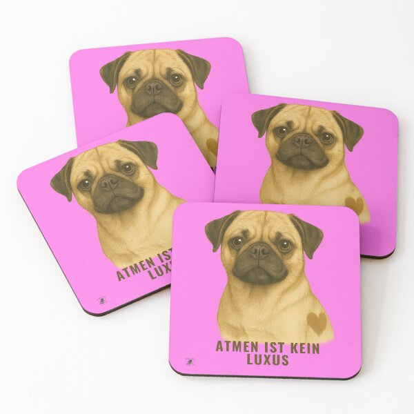 Item preview, “Breathing is not a luxury” – statement design for true pug fans designed and sold by MitMopsundHerz Rosinchens_Welt.