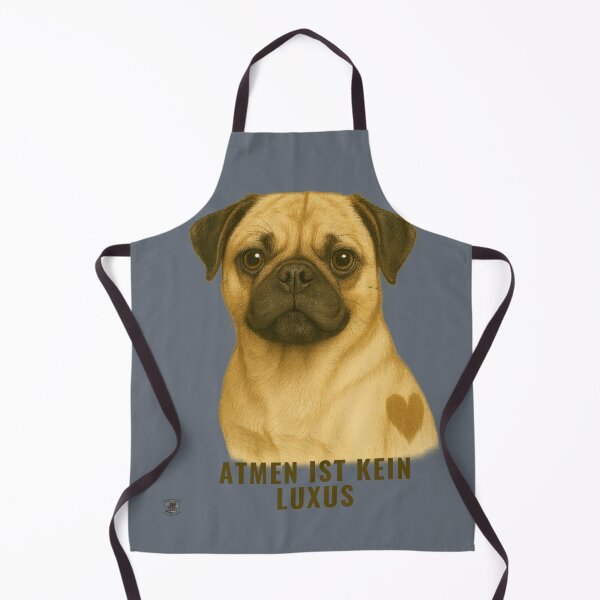 Item preview, “Breathing is not a luxury” – statement design for true pug fans designed and sold by MitMopsundHerz Rosinchens_Welt.