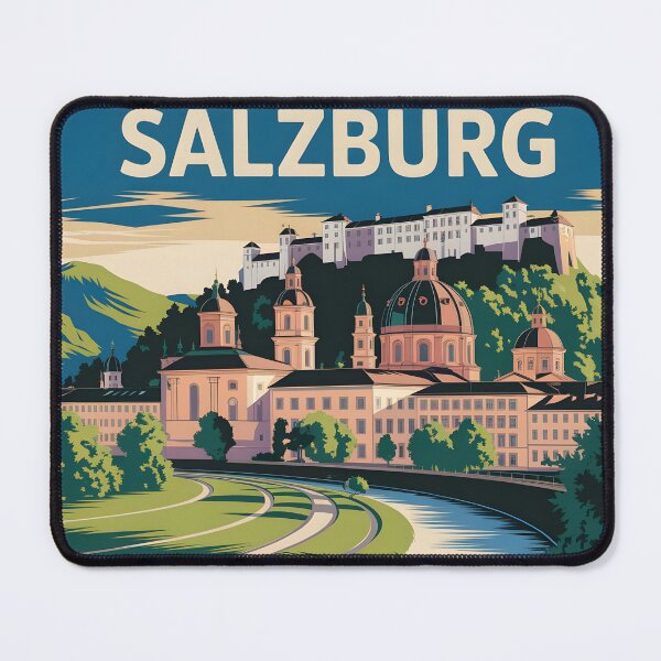 Item preview, Salzburg: Classic European style Travel Poster designed and sold by LSVart.