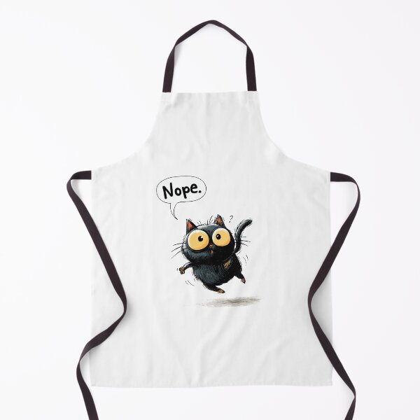 Item preview, Funny Meme - Nope. - Wide-Eyed Black Cat Escape designed and sold by hamishby.