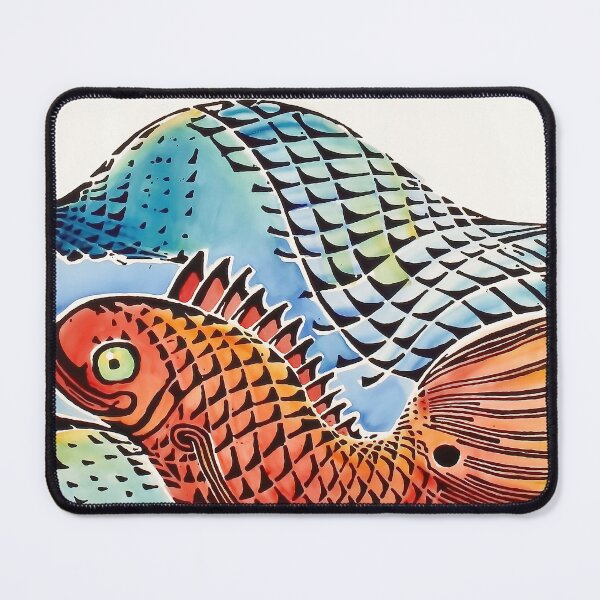 Item preview, Redfish and Water - from Wind, Wave, Bird By Walter Anderson designed and sold by KaijuNoKaiju.