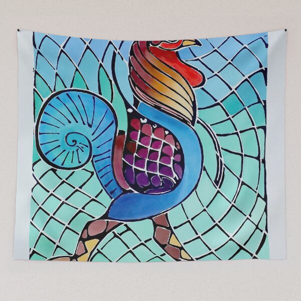 Item preview, Rooster with Pine Cone Background  By Walter Anderson designed and sold by KaijuNoKaiju.