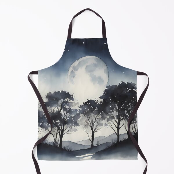 Item preview, Dark Blue Trees under a Fullmoon designed and sold by CalmnessbyChoice.