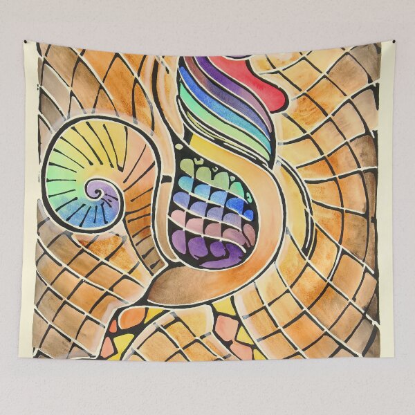 Item preview, Rooster with Pine Cone Background 1 By Walter Anderson designed and sold by KaijuNoKaiju.
