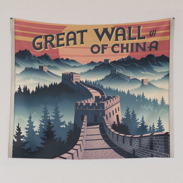 Item preview, Great Wall of China: Classic-Style Travel Poster designed and sold by LSVart.