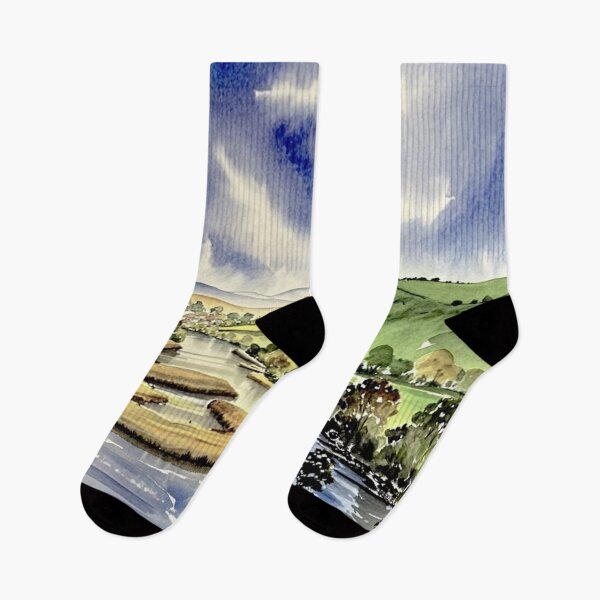 Item preview, Looking up the dart from Sharpham point（watercolour + AI） designed and sold by artsmeow.