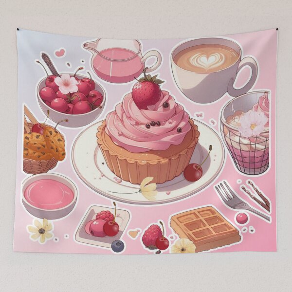 Item preview, Anime Cake – Colorful Kawaii Dessert | Cute Manga Style Food designed and sold by Sugar Wisdom .