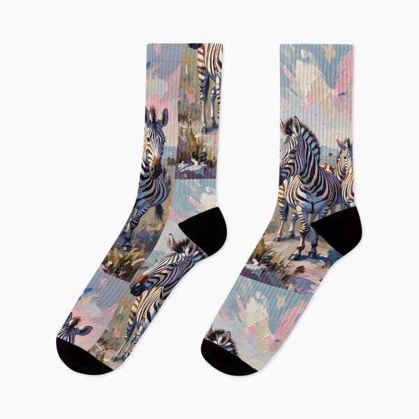 Item preview, Three Zebras in a Dreamlike Savannah designed and sold by NelDean.