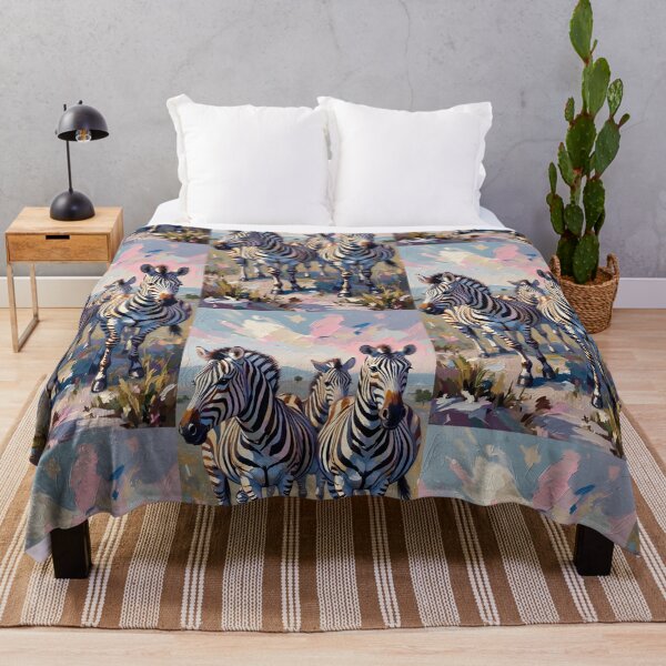 Item preview, Three Zebras in a Dreamlike Savannah designed and sold by NelDean.