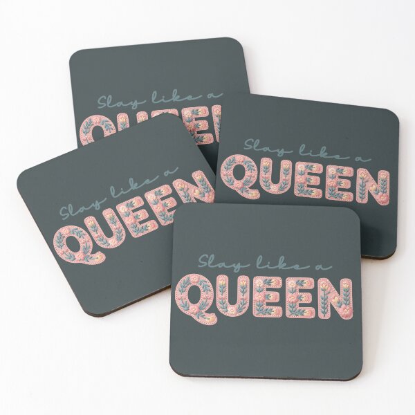 Item preview, Slay like a Queen – feminine empowerment design with floral embroidery designed and sold by VariousGoodies.