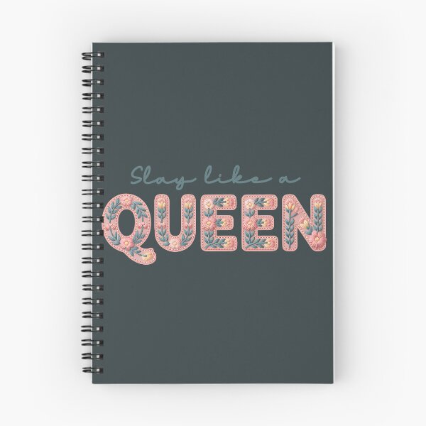 Item preview, Slay like a Queen – feminine empowerment design with floral embroidery designed and sold by VariousGoodies.