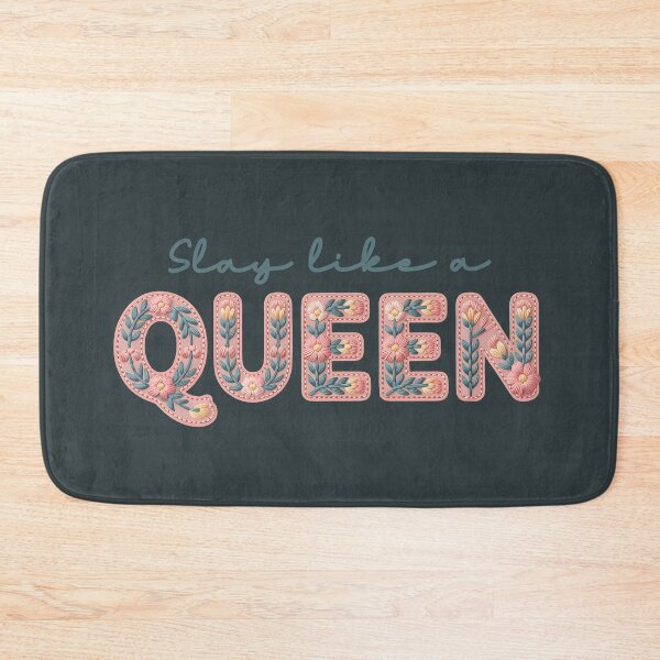 Item preview, Slay like a Queen – feminine empowerment design with floral embroidery designed and sold by VariousGoodies.