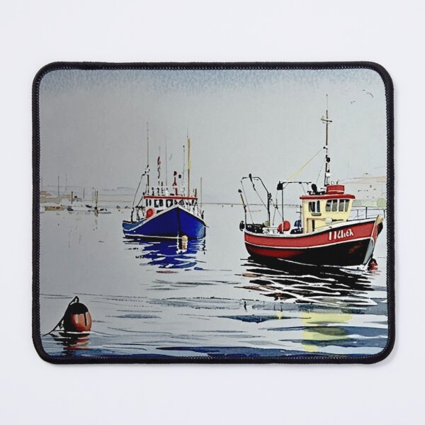 Item preview, Trawlers at rest(watercolour + AI) designed and sold by artsmeow.
