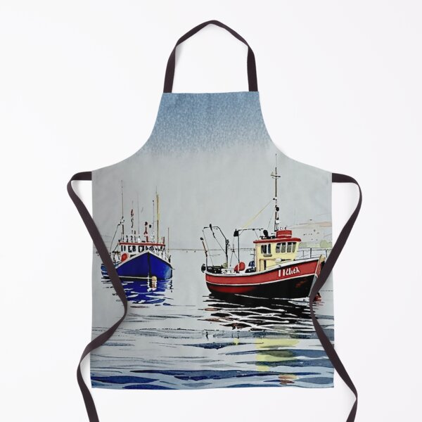 Item preview, Trawlers at rest(watercolour + AI) designed and sold by artsmeow.
